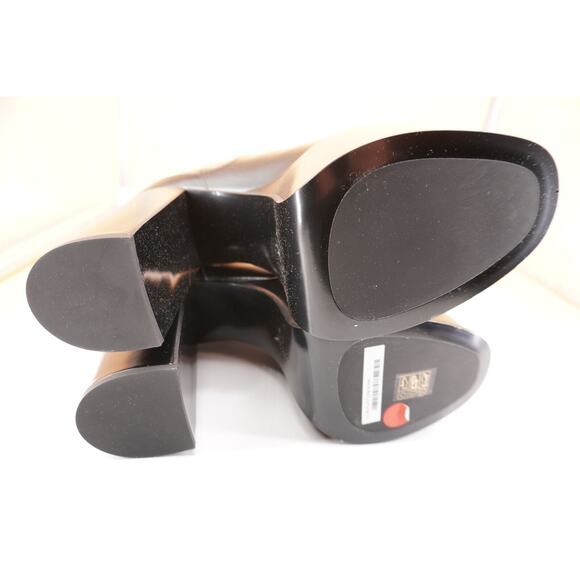 Valentino Club Beatle Roman Stud Black Leather Platform boot SZ 39 ankle $1690 - Picture 11 of 12